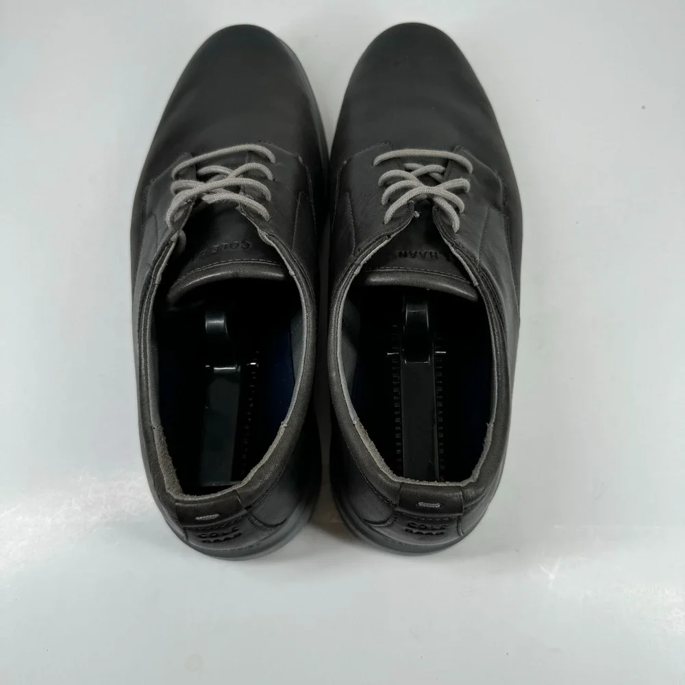 Cole Haan Grand Plus Essex Men's US 12M Magnet Grey Leather Wedge Oxford C28730
